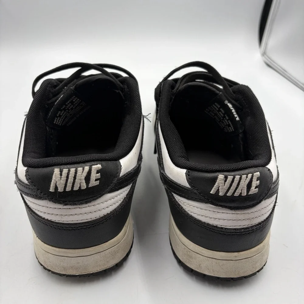 Nike Dunk Low Panda Mens 10 Black White Leather Low Top Sneakers‎ DD1391-100